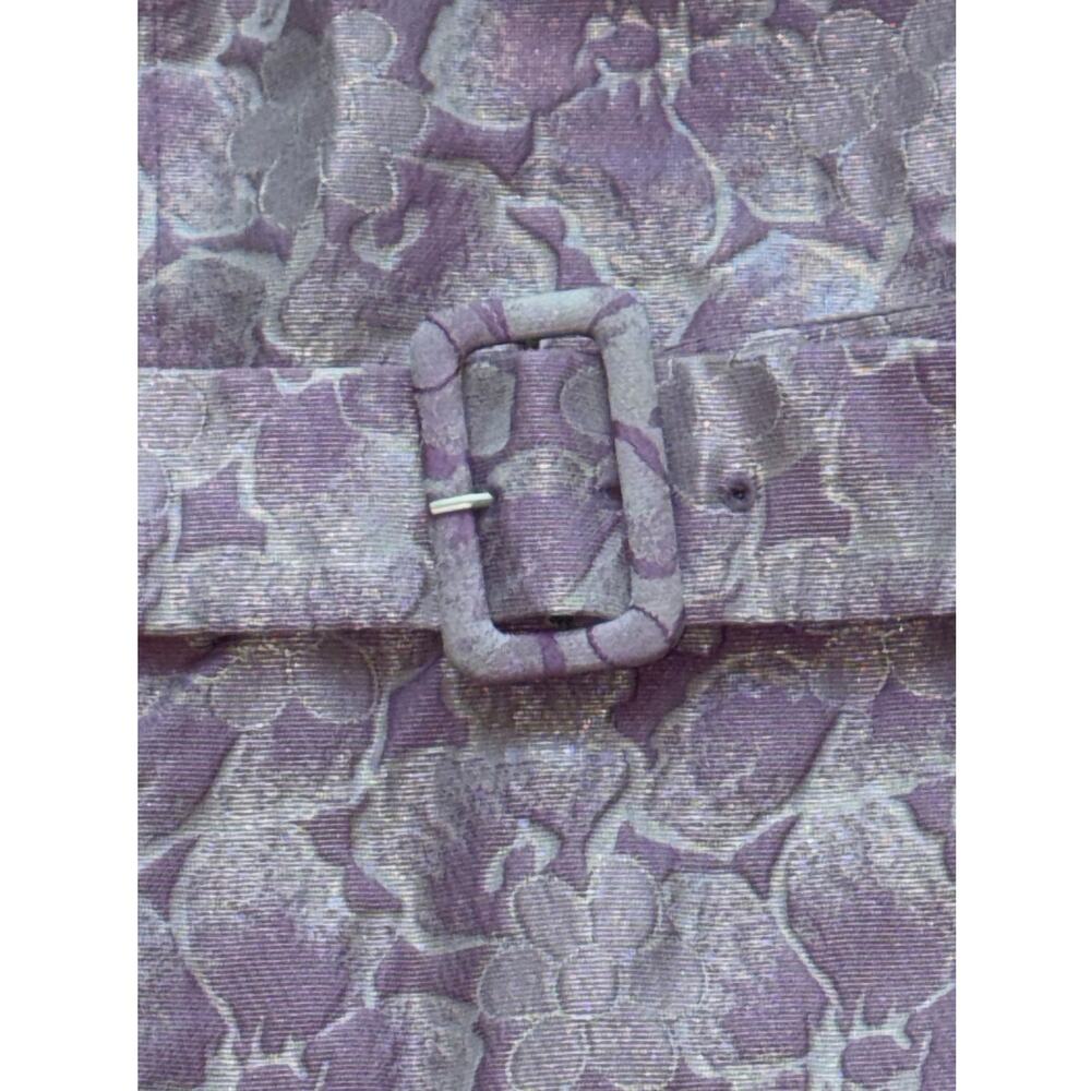 Amanda Uprichard Fae Mini Dress Lavender Brocade Light Purple Strapless Sheath M - Picture 6 of 9